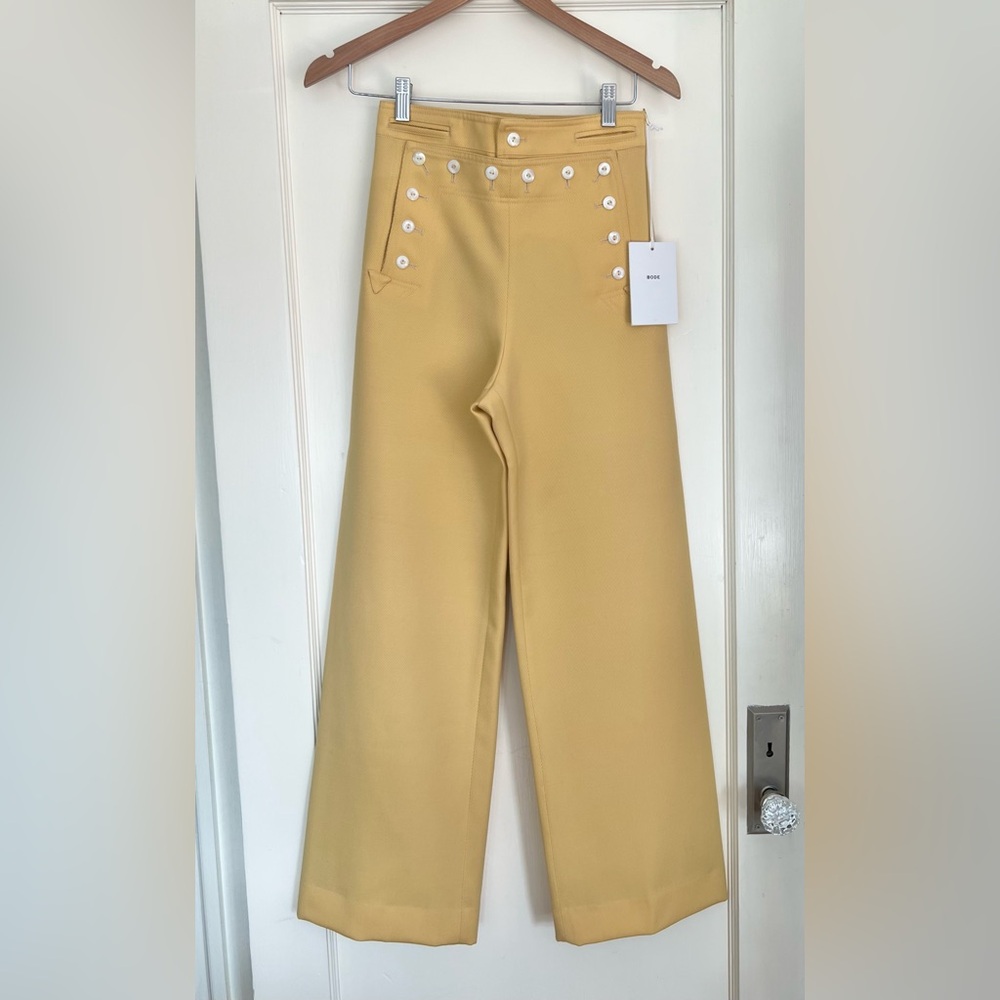 Bode Riding Twill Sailor Trousers Pants - Yellow - W25 - NEW - Picture 5 of 12